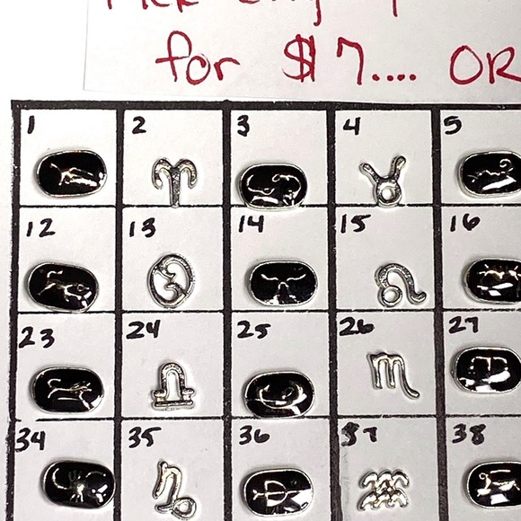 LC-#7 (4C) Astrology/zodiac locket charm - Picture 3 of 6